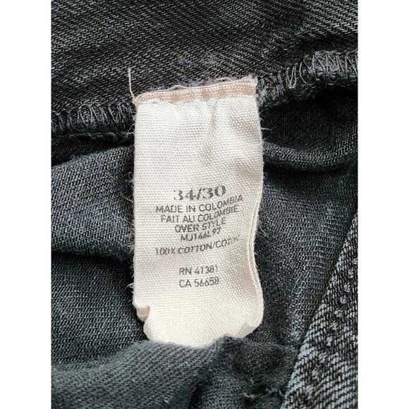 Ralph Lauren Black Denim Supply Straight Leg Jeans 90s Y2K Retro Sz 34/30 A0021 - Picture 5 of 6